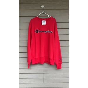 NWT Champion Red Reverse Weave Men's Crew Pullover XL